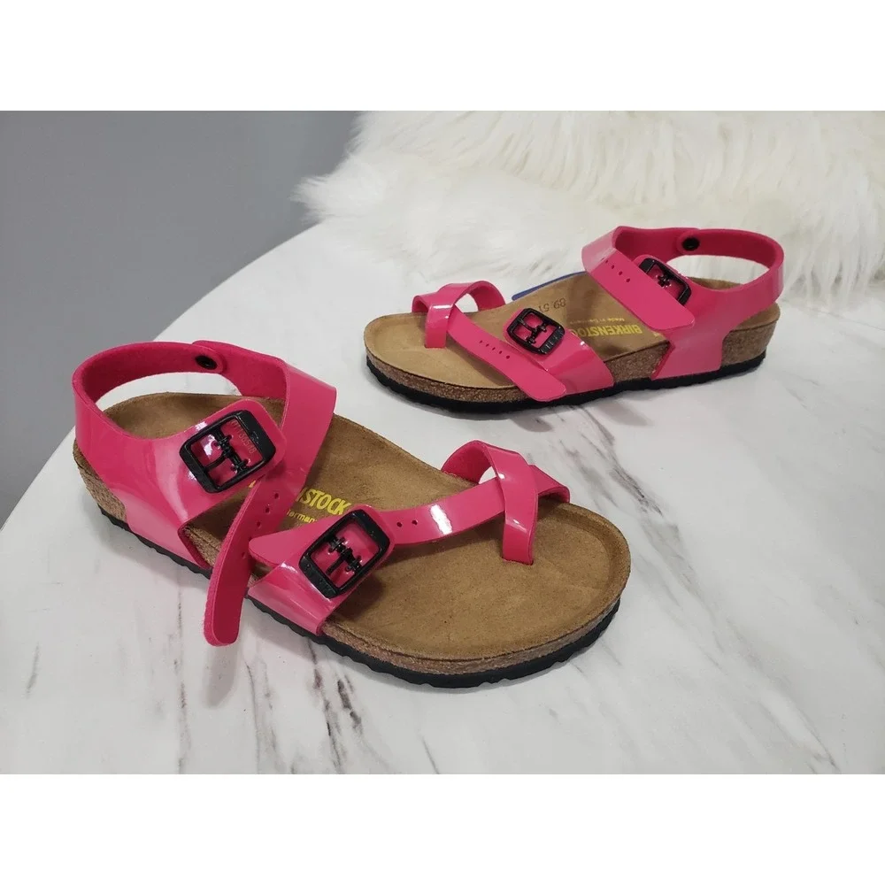 NEW NO BOX SZ 2 / 33 Birkenstock Taormina Kid Pink Birko-Flor Sandals Narrow Fit